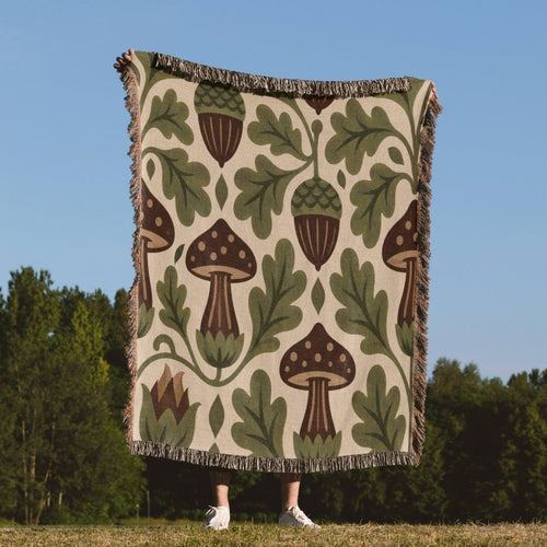 Acorn & Toadstool Woven Blanket
