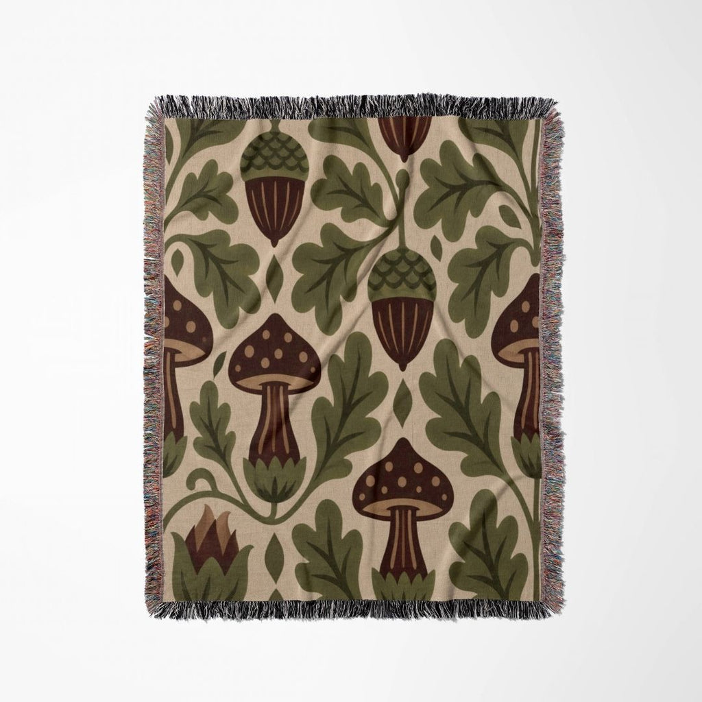 Acorn & Toadstool Woven Blanket