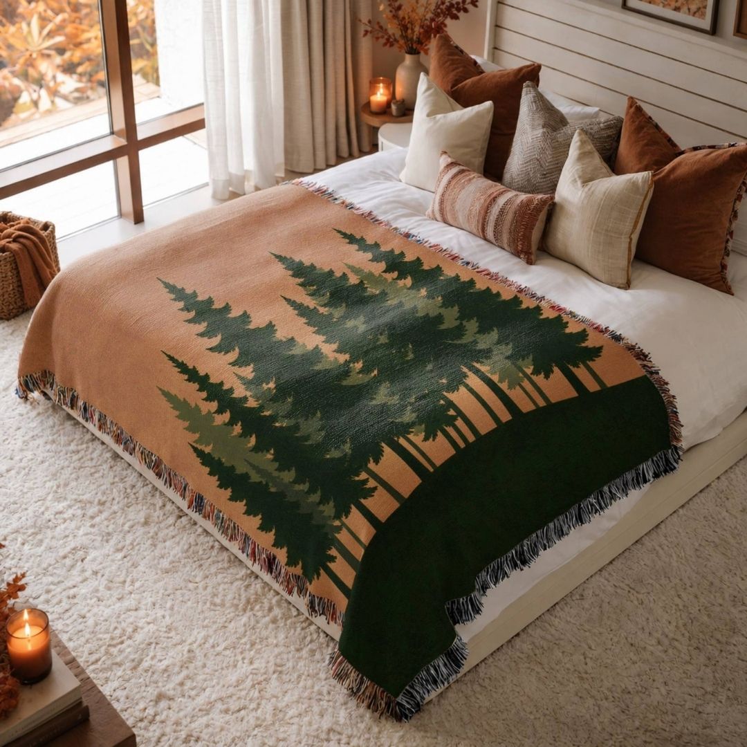 Amber Pine Hill Woven Blanket
