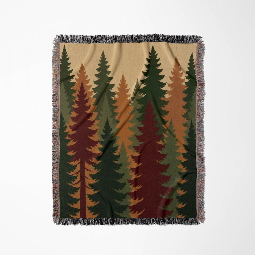 Autumn Pine Ridge Woven Blanket