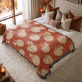 Autumn Pumpkin Silhouette Woven Blanket