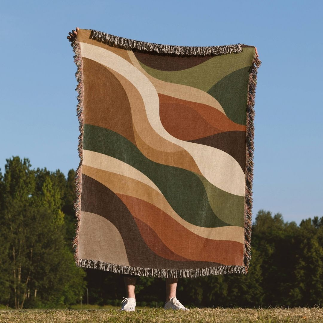 Autumn Ribbons Woven Blanket