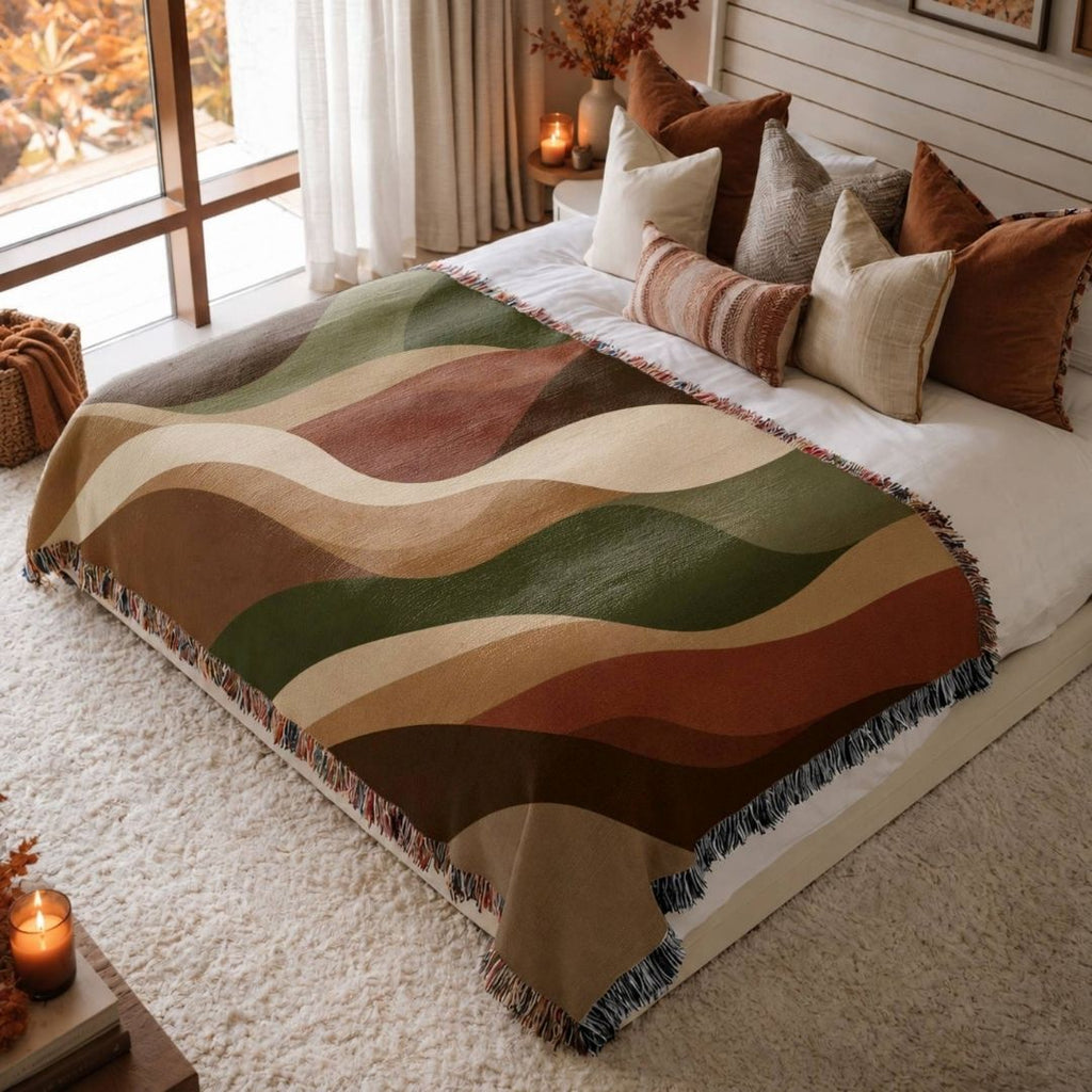 Autumn Ribbons Woven Blanket