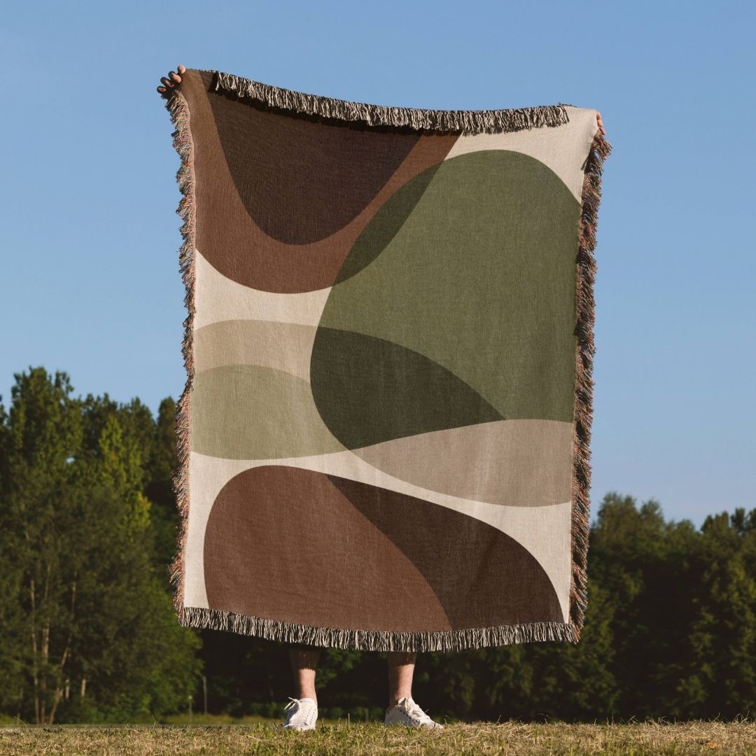 Autumn Terrain Woven Blanket