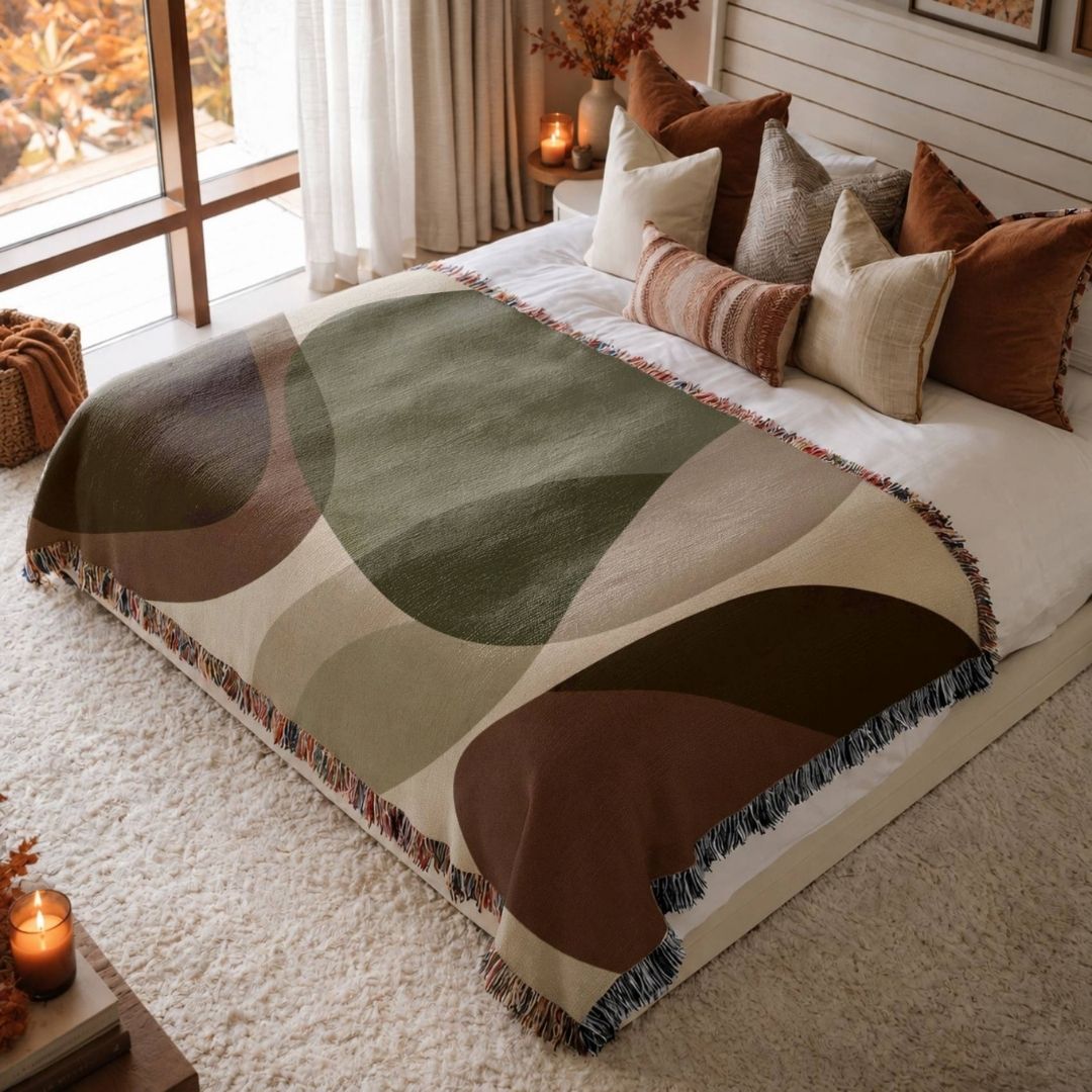 Autumn Terrain Woven Blanket