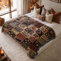 Cozy Harvest Patchwork Woven Blanket