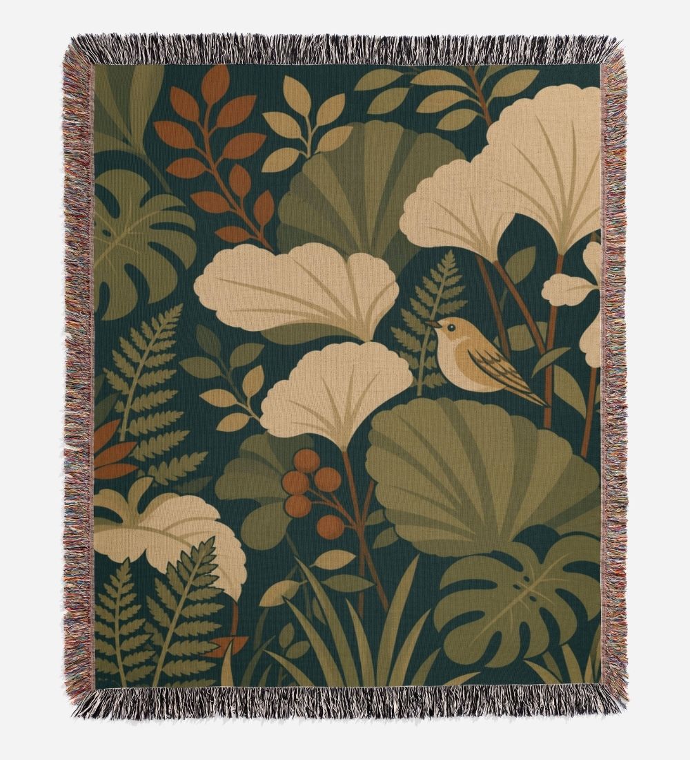 Deep Meadow Woven Blanket