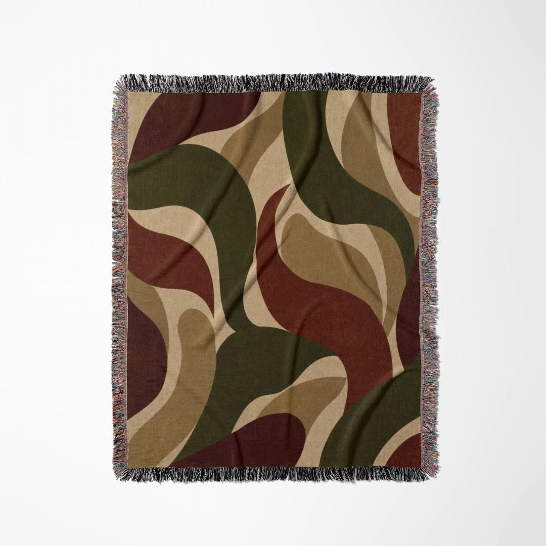 Ember Wave Woven Blanket