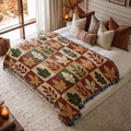 Foliage Checker Woven Blanket
