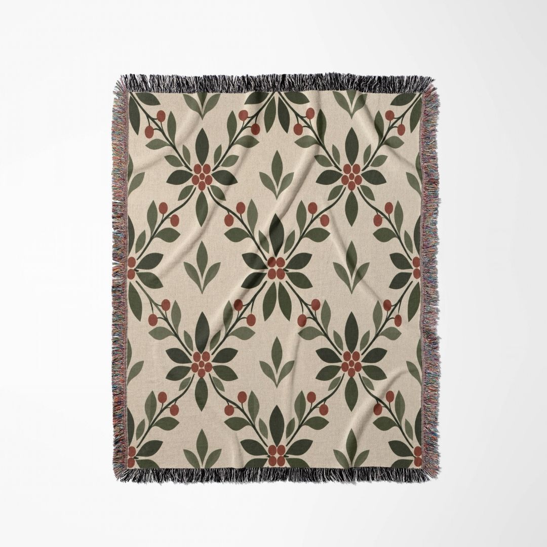 Forest Berry Woven Blanket