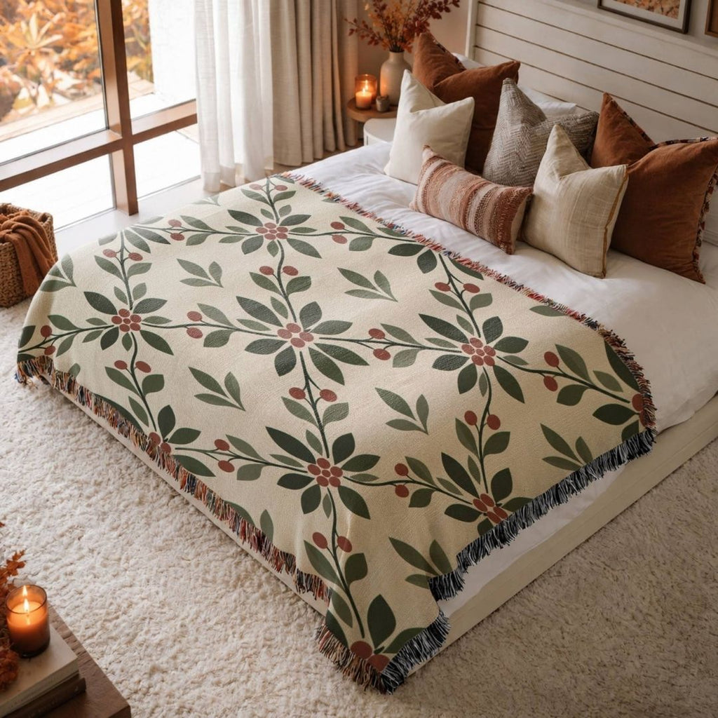 Forest Berry Woven Blanket