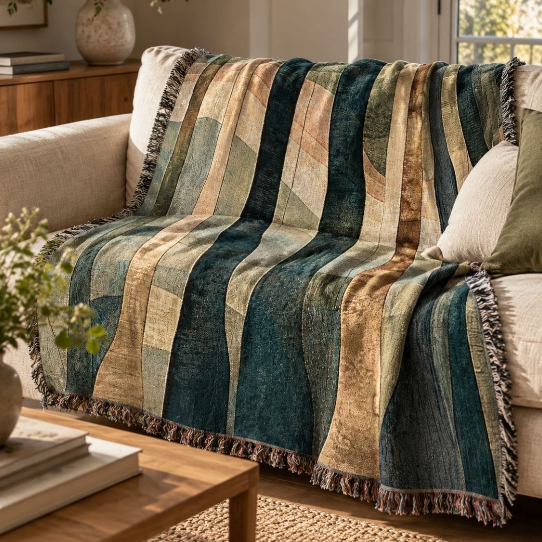 Deep Forest Dreams Woven Blanket