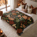 Forest Fungi Woven Blanket