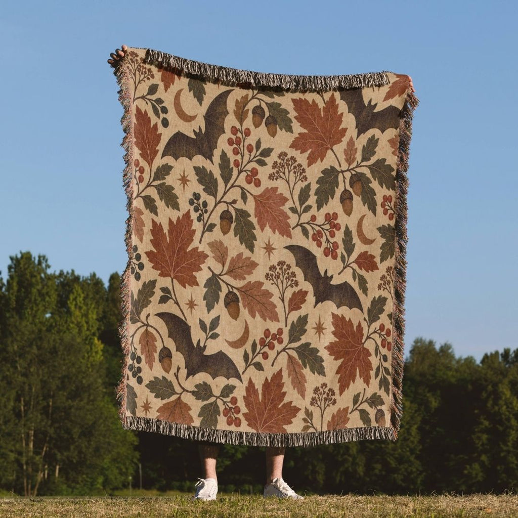 Harvest Bat Woven Blanket