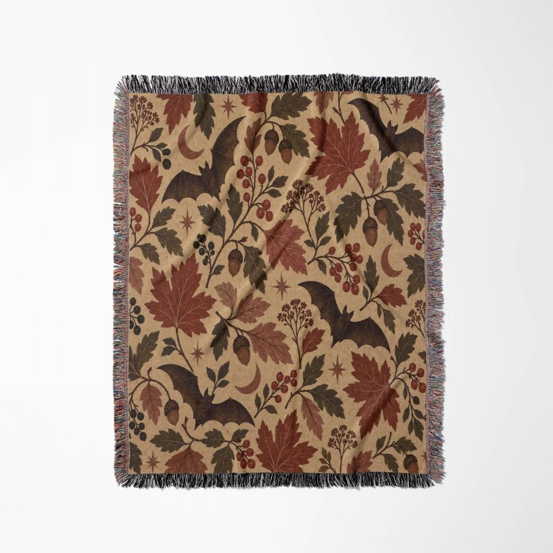 Harvest Bat Woven Blanket