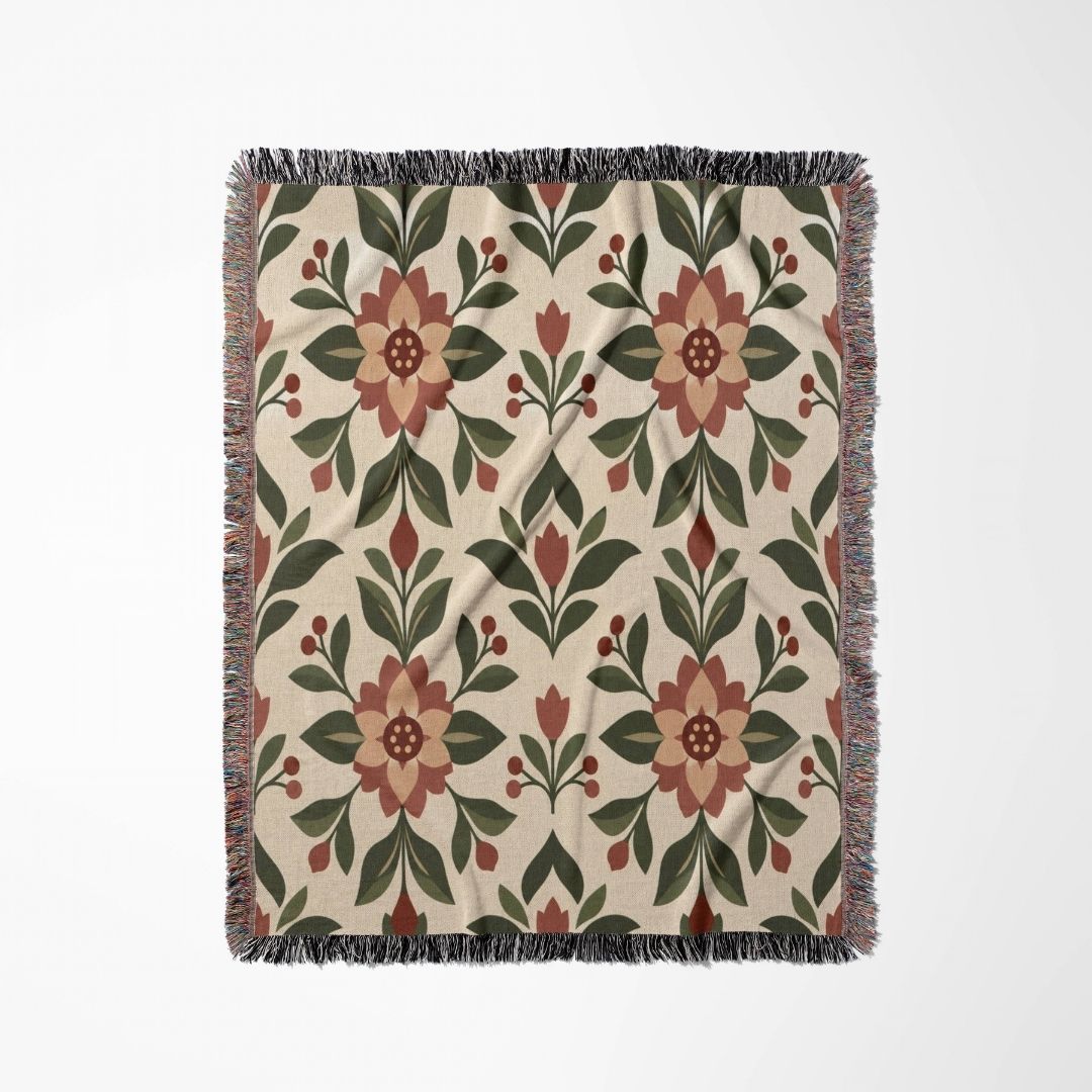 Harvest Bloom Woven Blanket