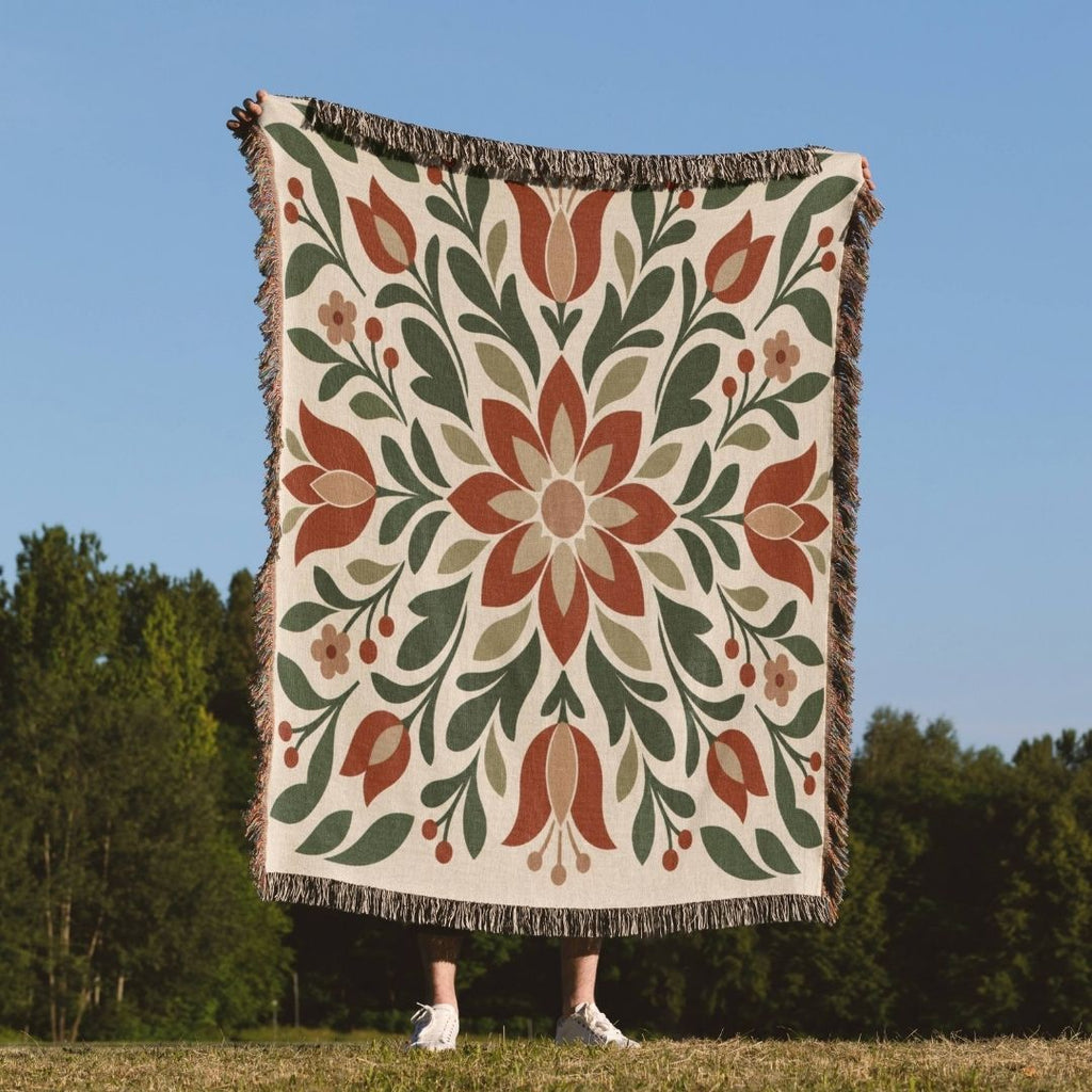 Harvest Blossom Woven Blanket