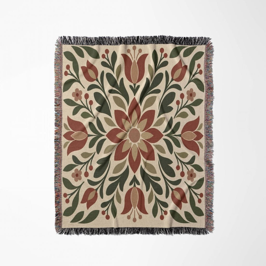 Harvest Blossom Woven Blanket