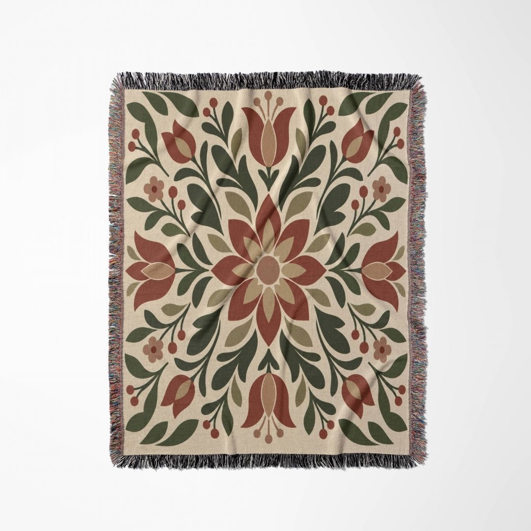 Harvest Blossom Woven Blanket