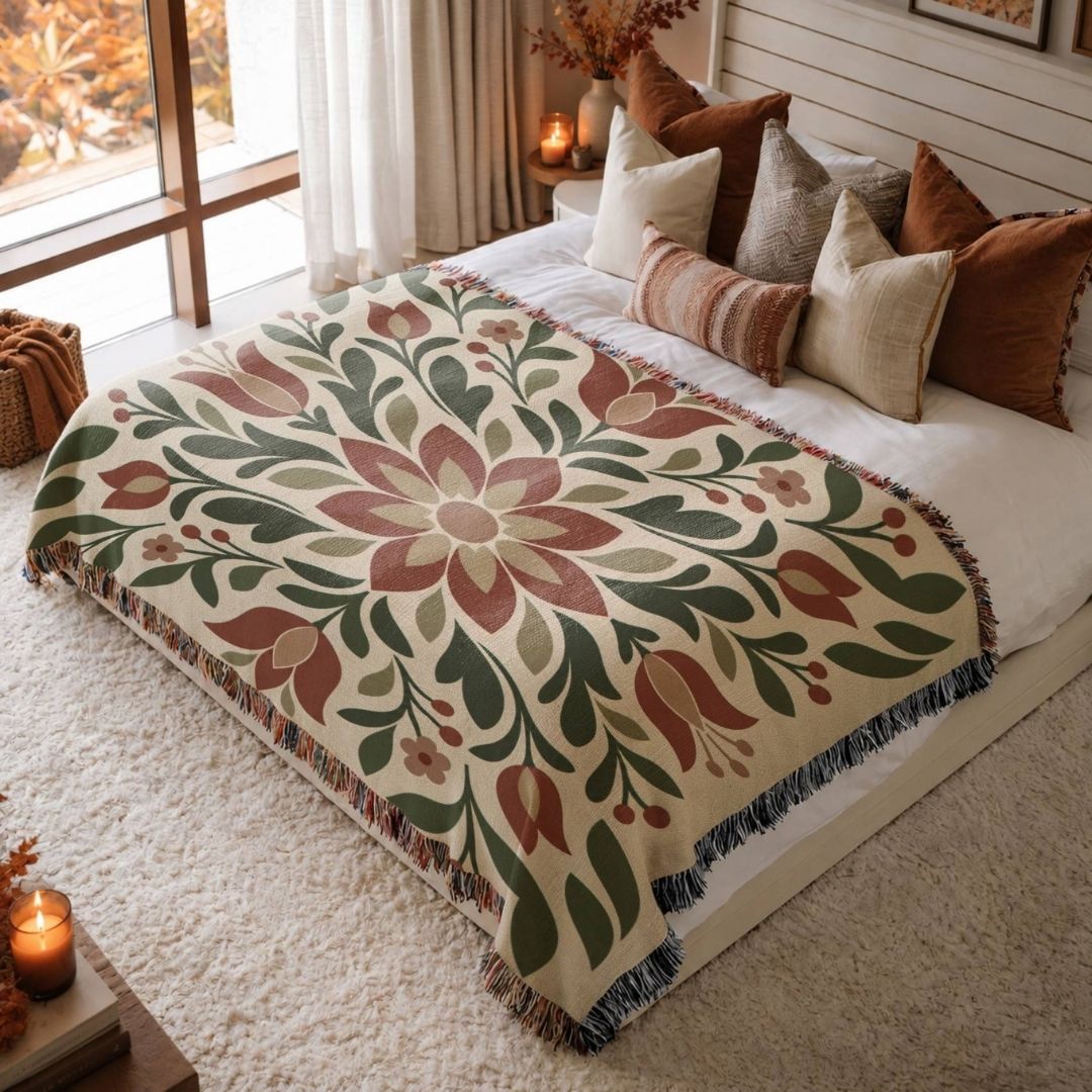Harvest Blossom Woven Blanket