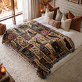 Haunted Folk Patchwork Woven Blanket