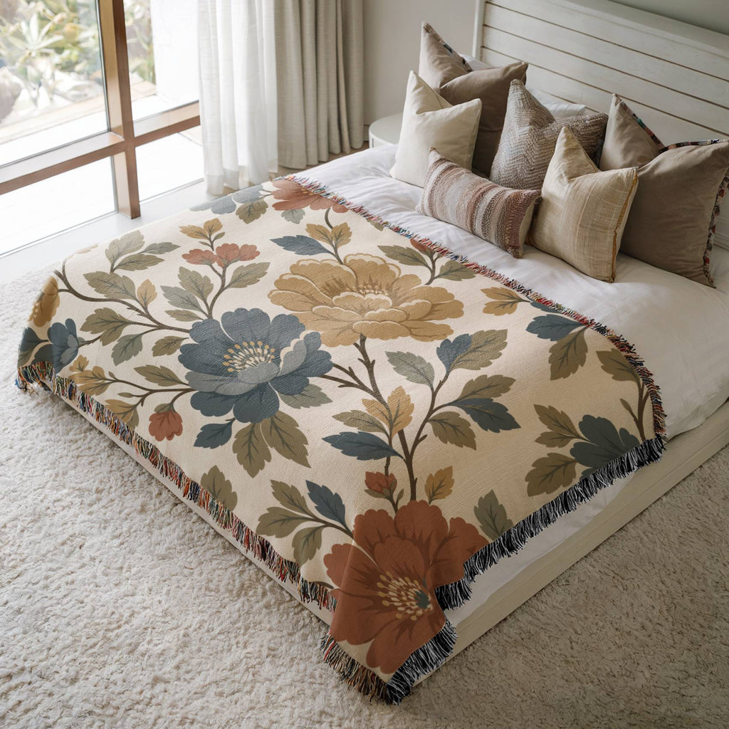 Muted Garden Woven Blanket