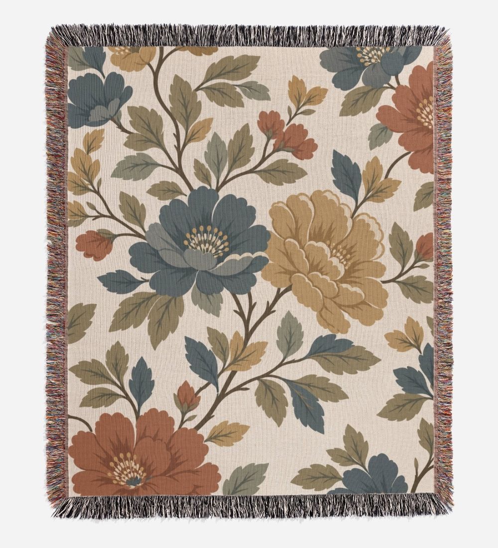 Muted Garden Woven Blanket