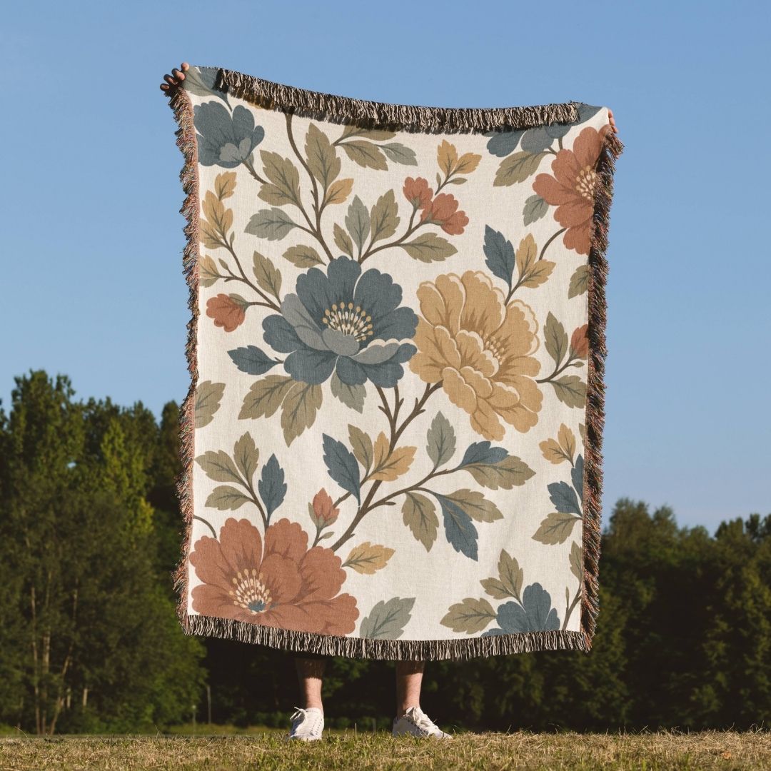 Muted Garden Woven Blanket