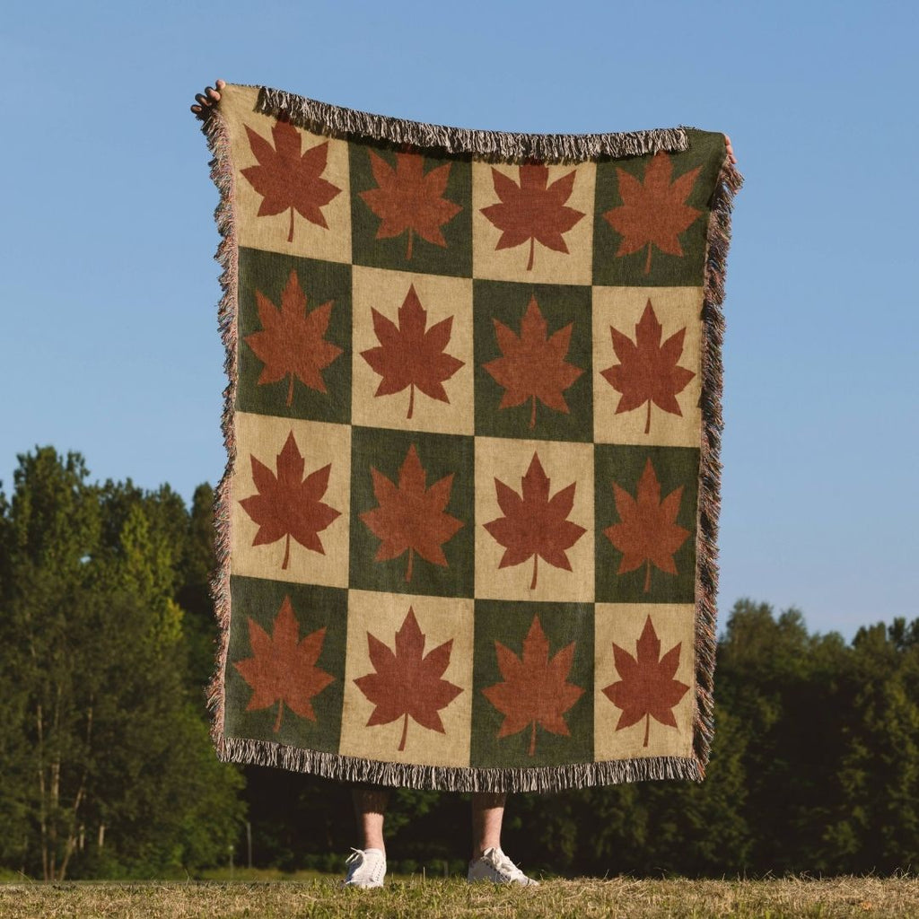 Maple Checker Woven Blanket