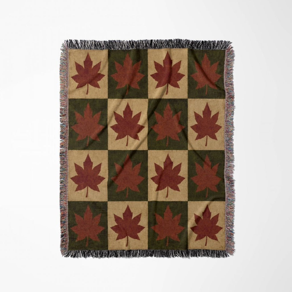 Maple Checker Woven Blanket