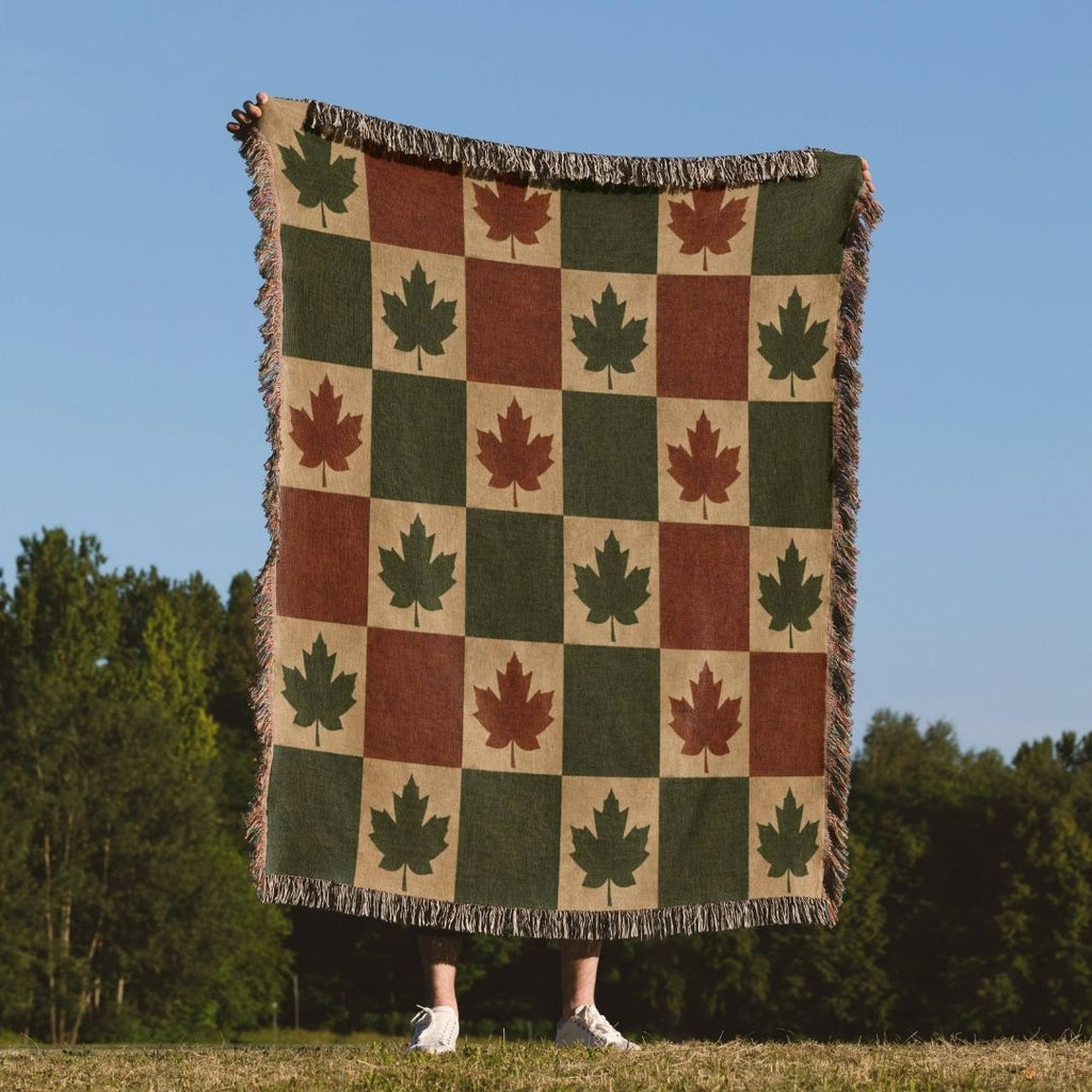 Maple Patchwork Woven Blanket