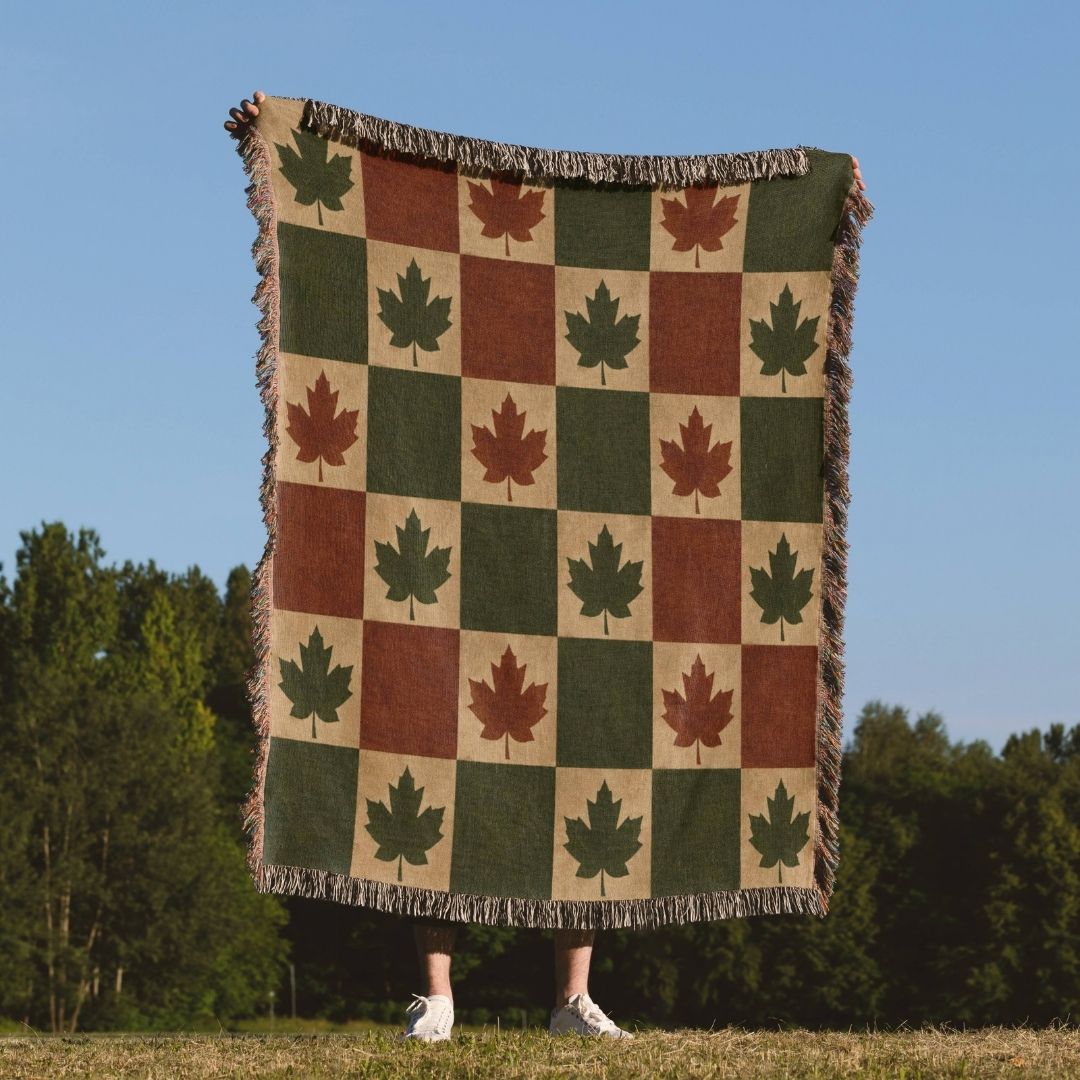 Maple Patchwork Woven Blanket