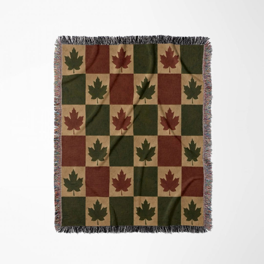 Maple Patchwork Woven Blanket