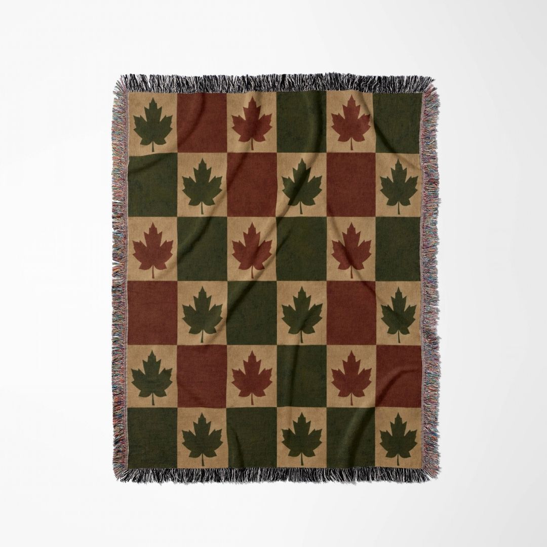Maple Patchwork Woven Blanket