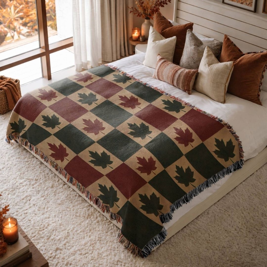 Maple Patchwork Woven Blanket
