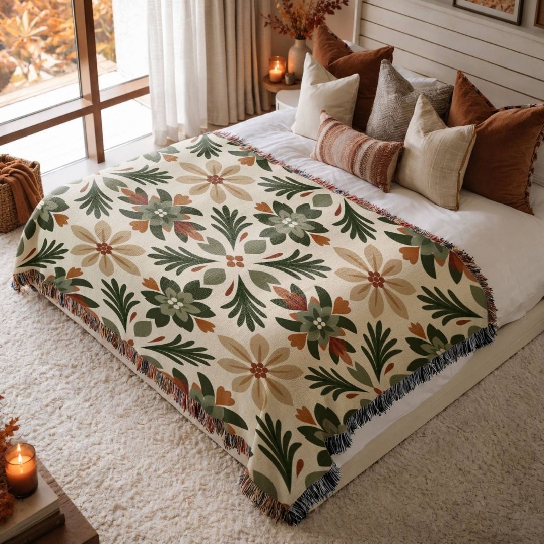 Meadow Folk Woven Blanket