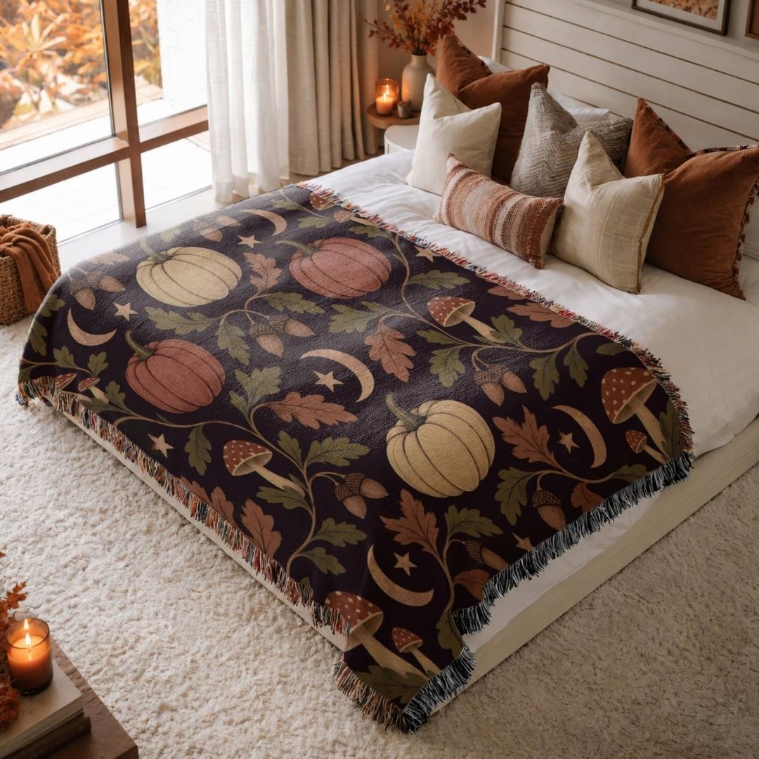 Midnight Harvest Woven Blanket
