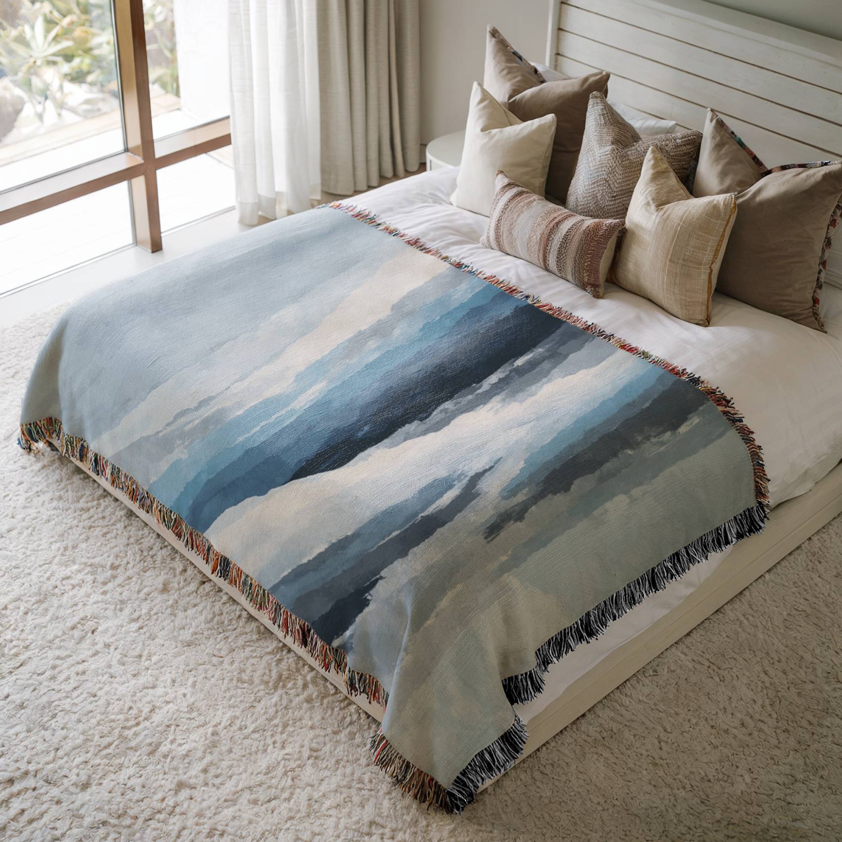 Blue Horizon Woven Blanket