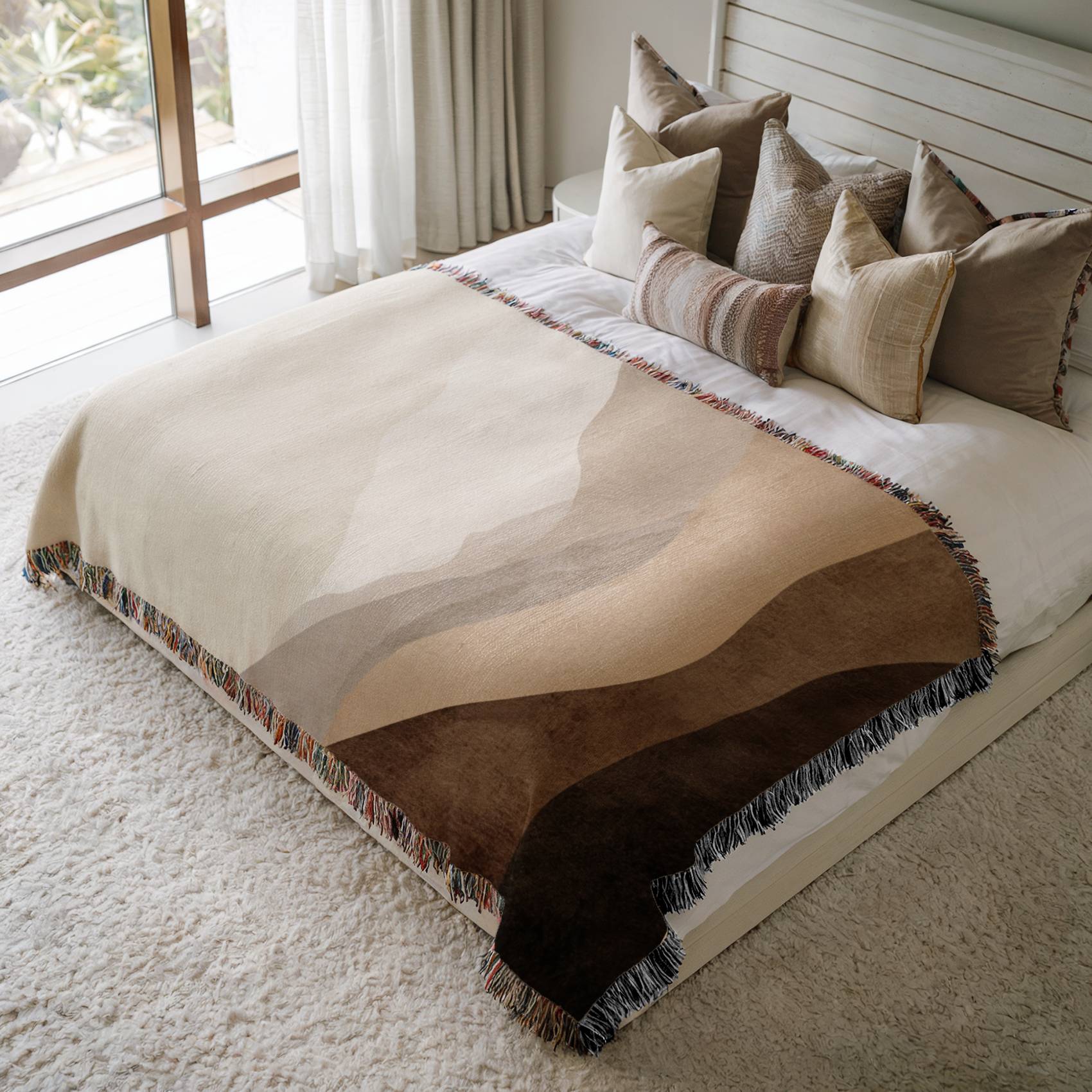 Misty Mountain Fells Woven Blanket