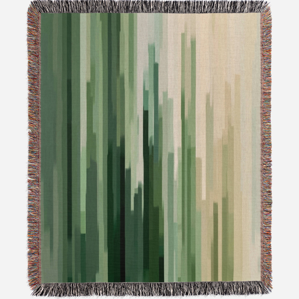Nordic Aurora Pines Woven Blanket