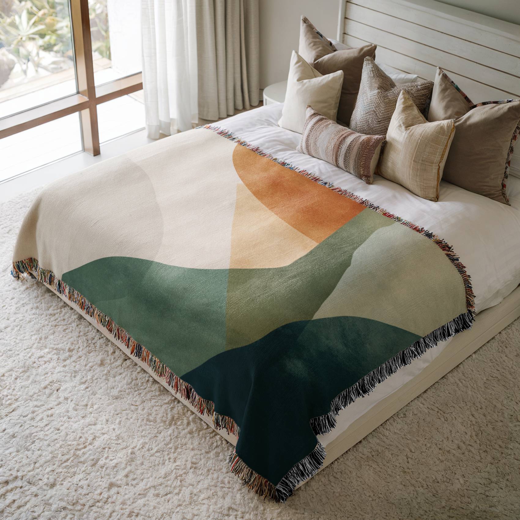 Golden Dusk Woven Blanket
