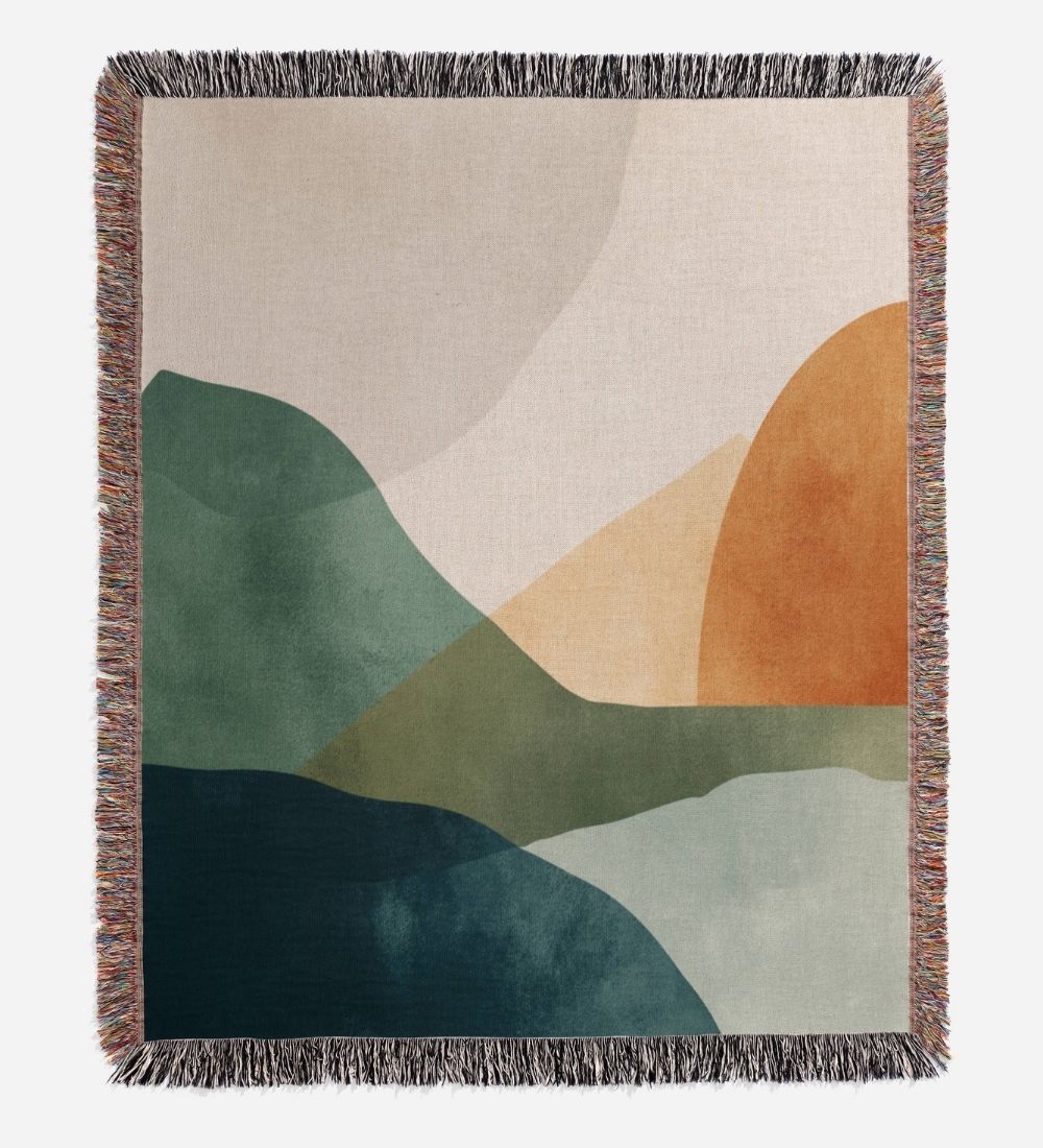 Golden Dusk Woven Blanket