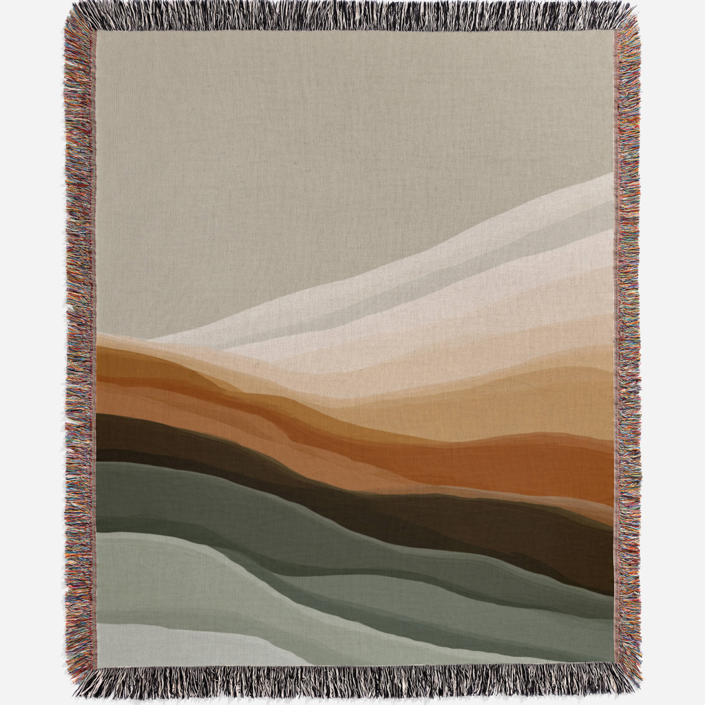 Highland Terracotta Woven Blanket