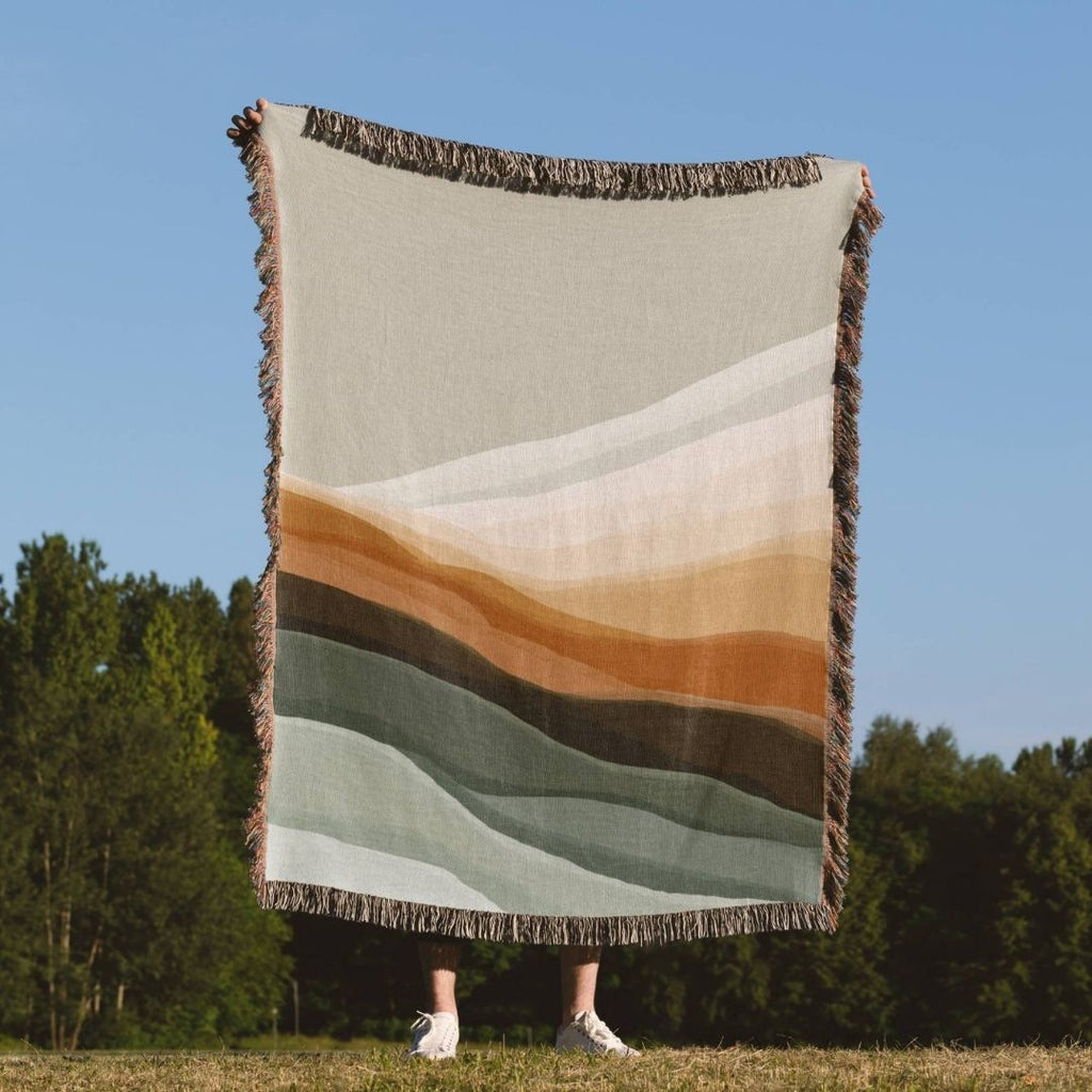 Highland Terracotta Woven Blanket