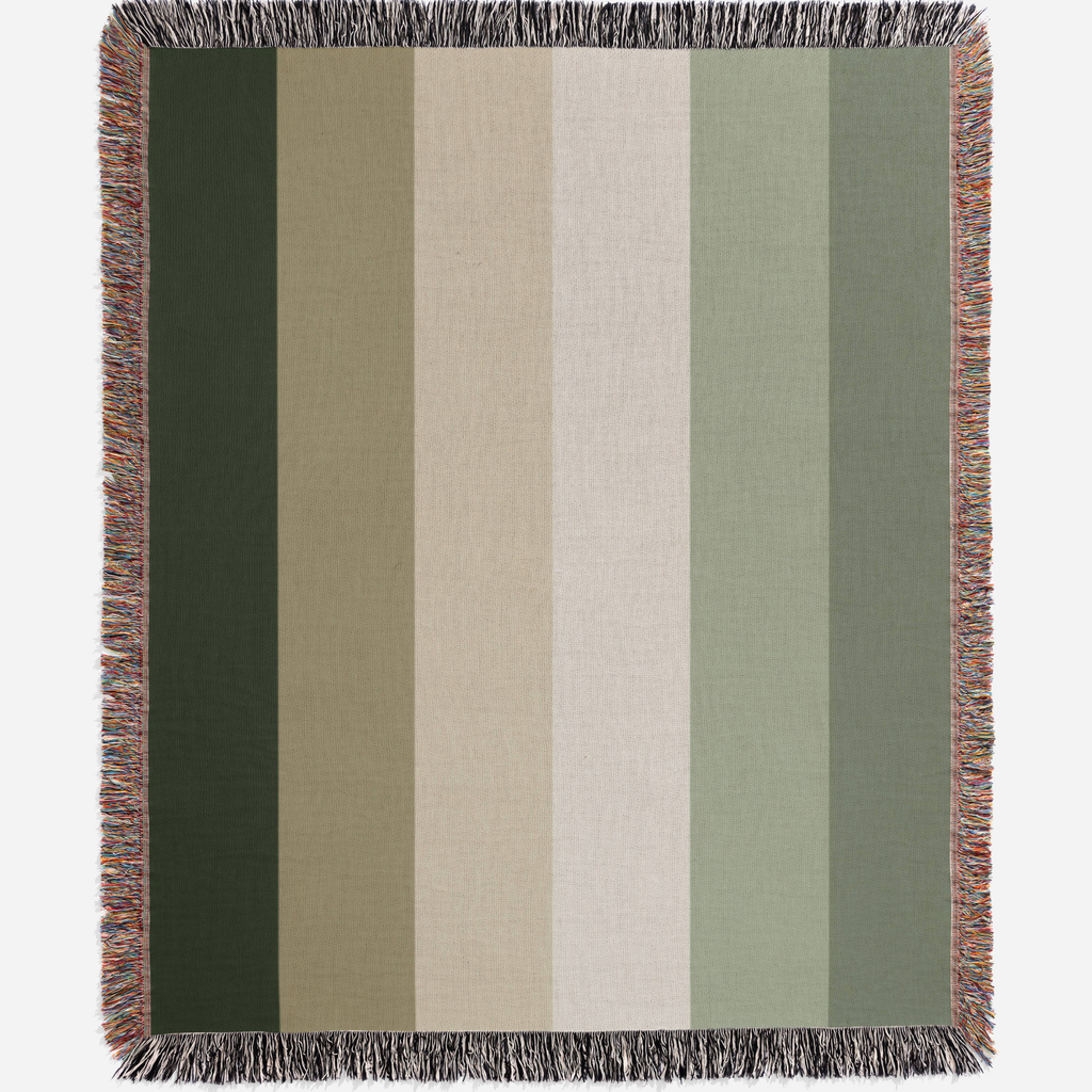 Nordic Forest Stripes Woven Blanket