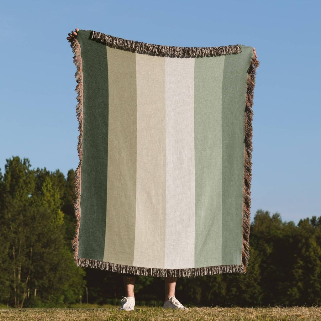 Nordic Forest Stripes Woven Blanket