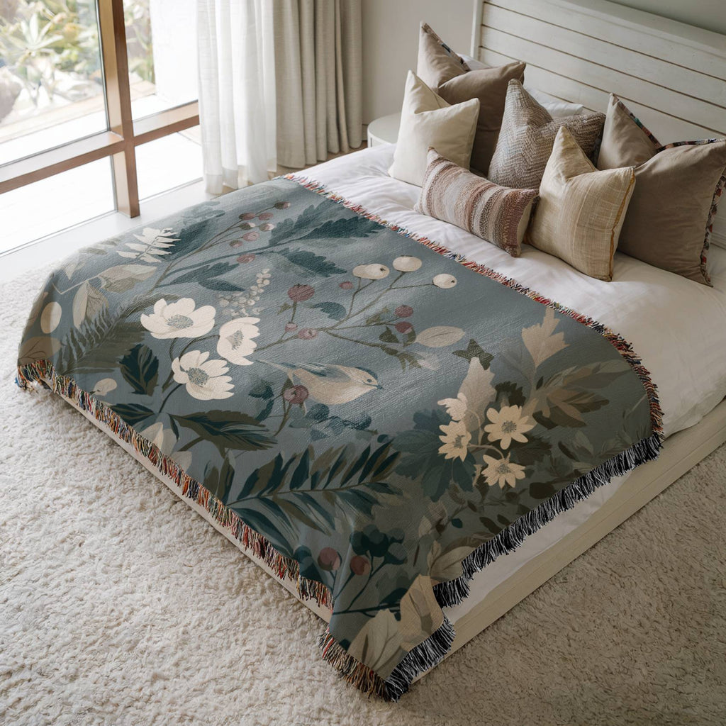 Quiet Bird Woven Blanket
