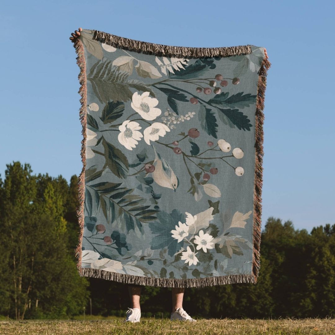 Quiet Bird Woven Blanket