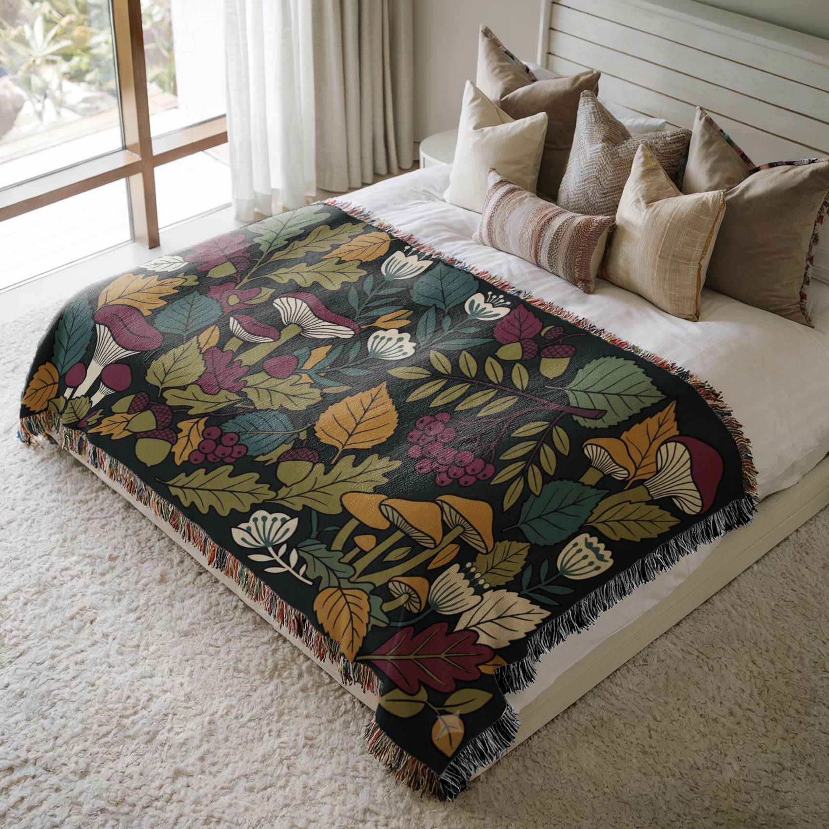Nordic Autumn Woven Blanket