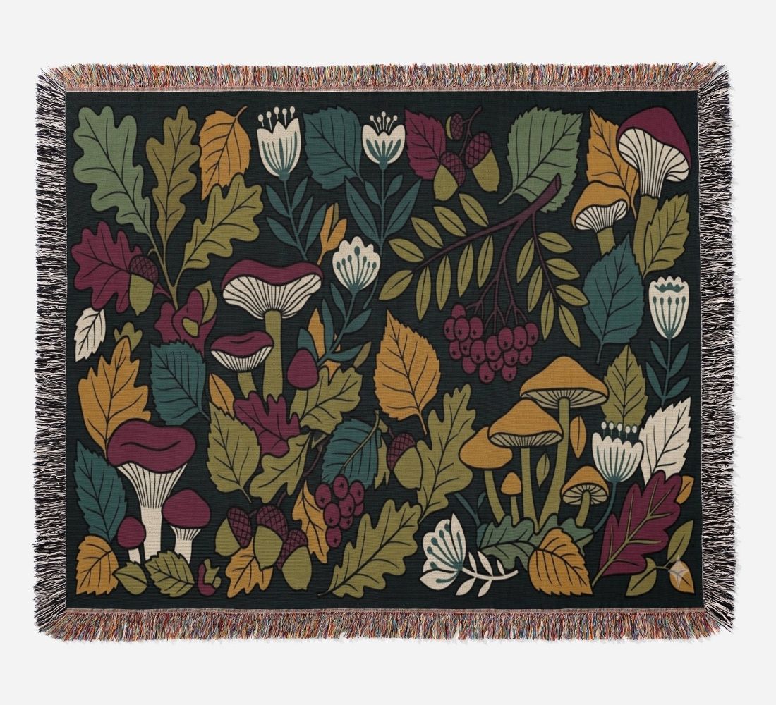 Nordic Autumn Woven Blanket